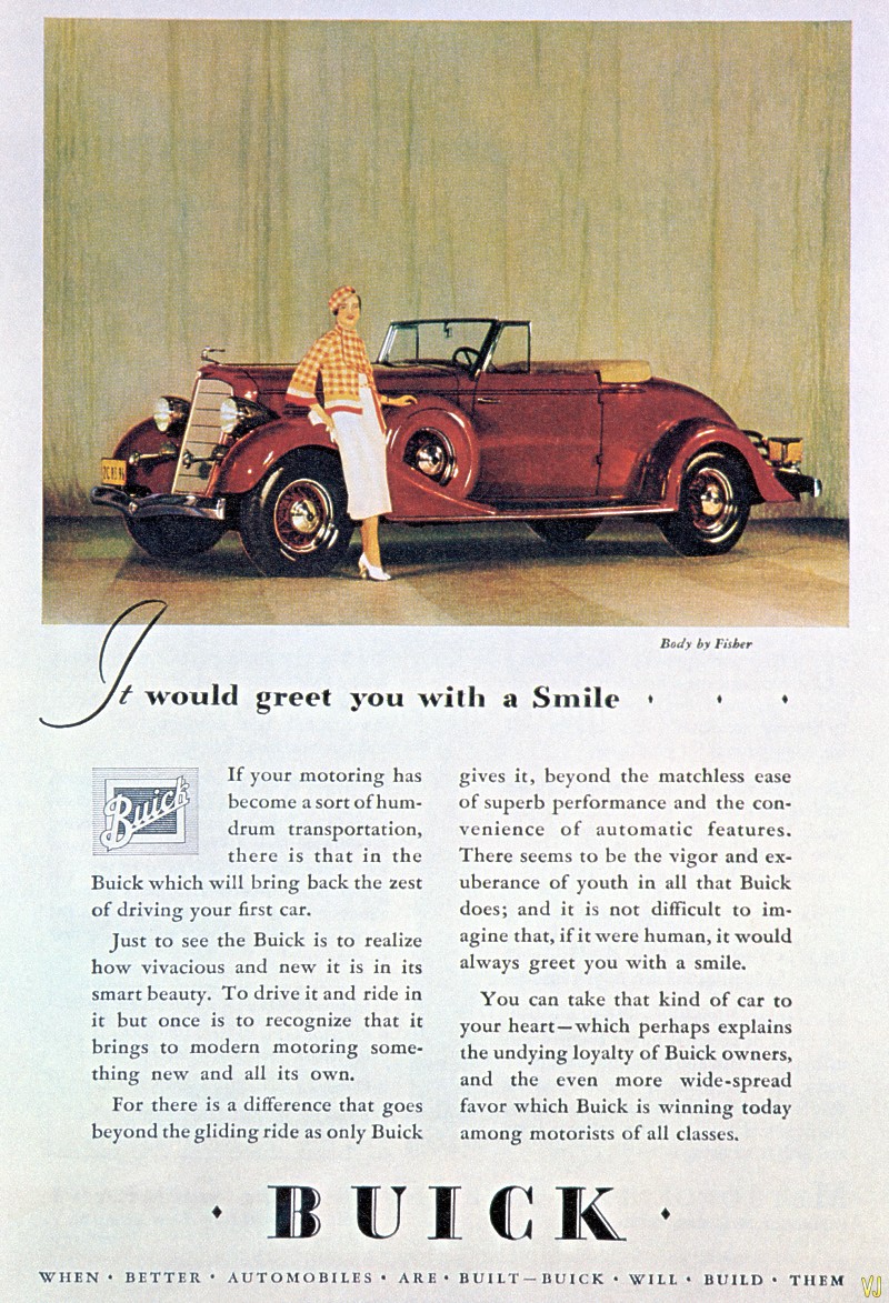 1935 Buick Auto Advertising
